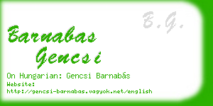 barnabas gencsi business card