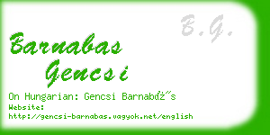 barnabas gencsi business card